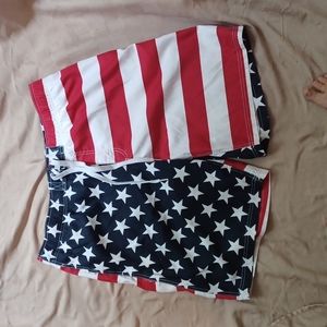 MEN'S Red white and blue swim trunks